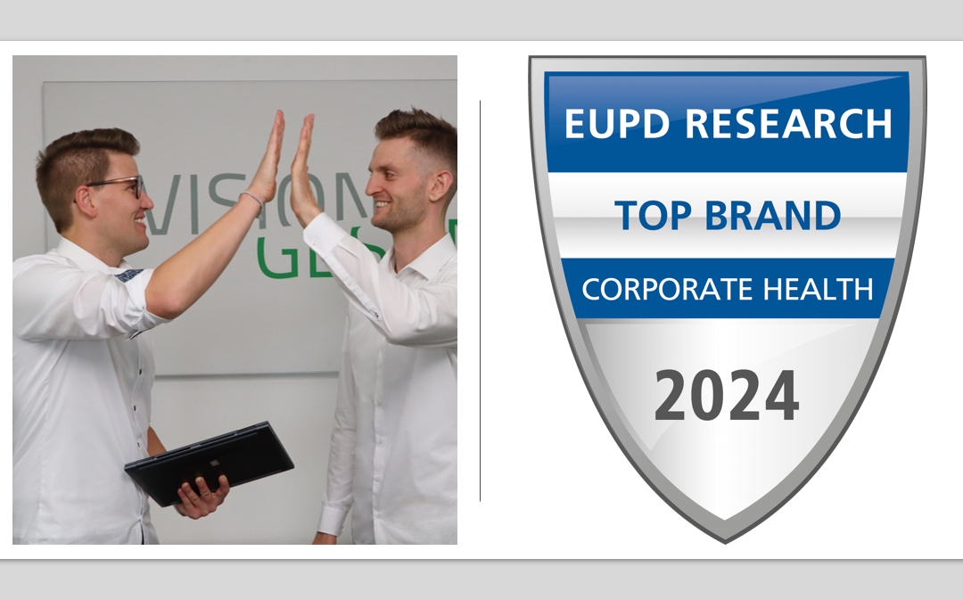 VisionGesund ist „Top Brand Corporate Health“ 2024: Auszeichnung für Deutschlands beste BGM-Dienstleister