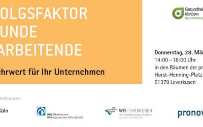Veranstaltung: „Erfolgsfaktor gesunde Mitarbeitende.“