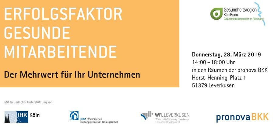Veranstaltung: „Erfolgsfaktor gesunde Mitarbeitende.“